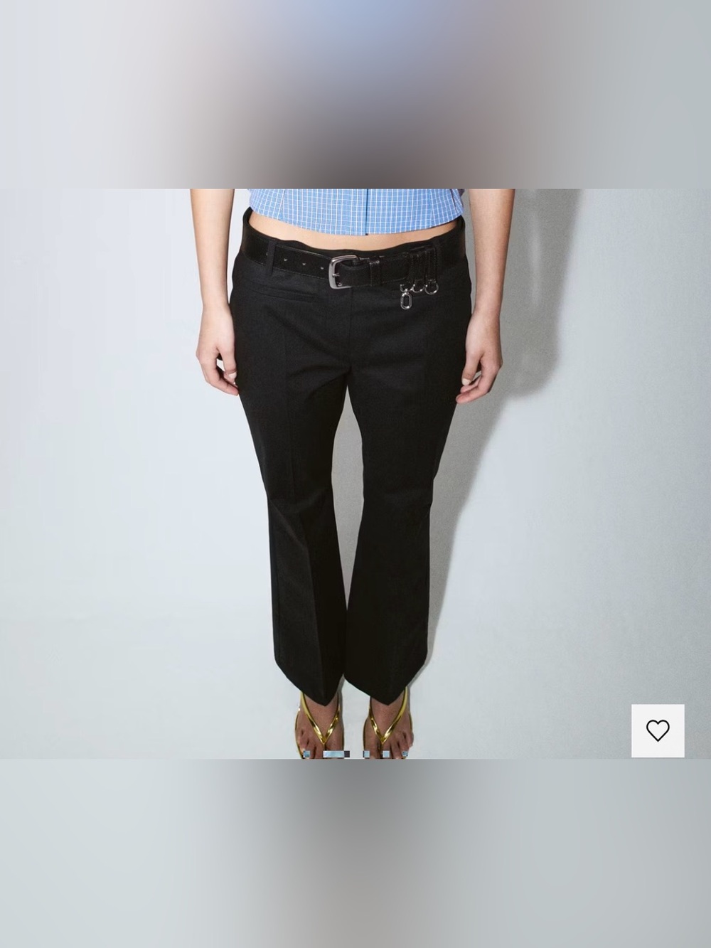 Mango women’s Black pocket flared trousers